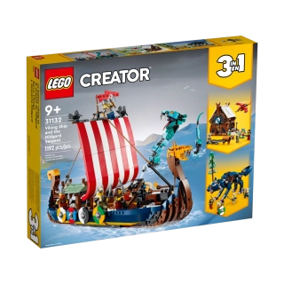LEGO® Creator 3 w 1 31132 Statek wikingów i wąż z Midgardu