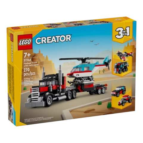 LEGO® Creator 3 w 1 31146 Ciężarówka z platformą i helikopterem
