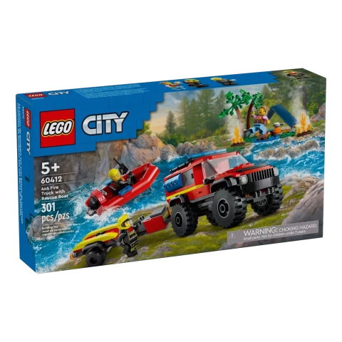 LEGO® City 60412 Terenowy wóz strażacki z łodzią